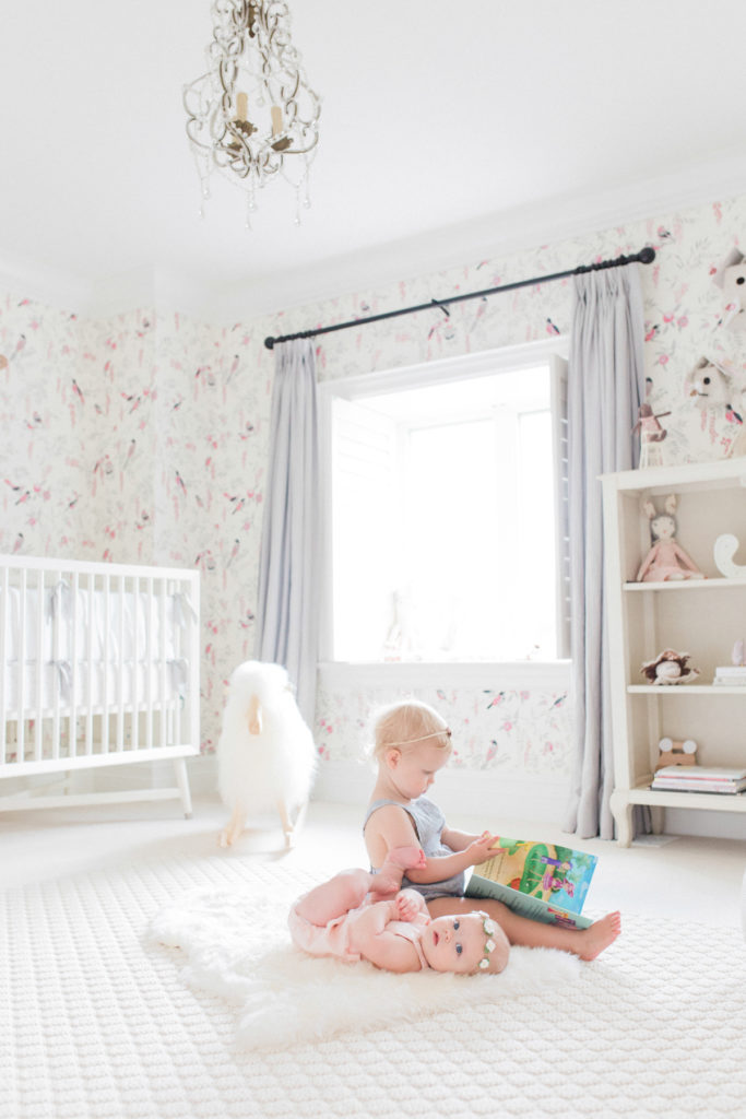 Juniper's Vintagey Bird Wallpaper Nursery - Project Nursery