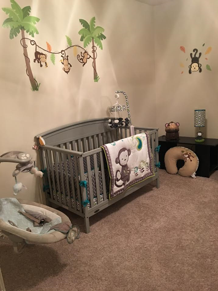 Monkey themed hot sale baby room