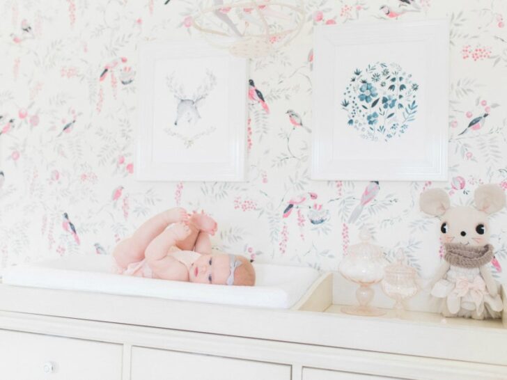 Vintage Girls Nursery with Bird Wallpaper - Project Nursery