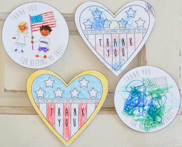 Free Printable Veteran #39 s Day Cards for Kids to Color Project Nursery