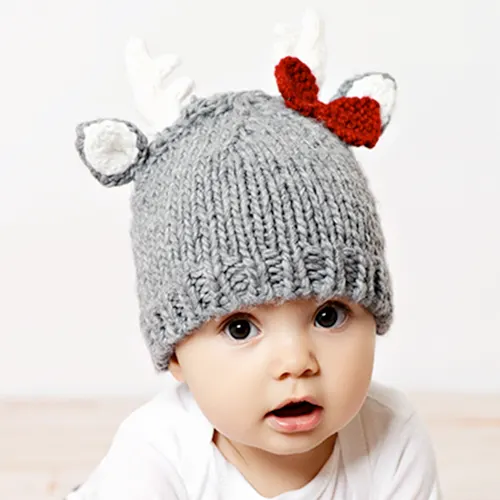 Knit Baby Deer Hat