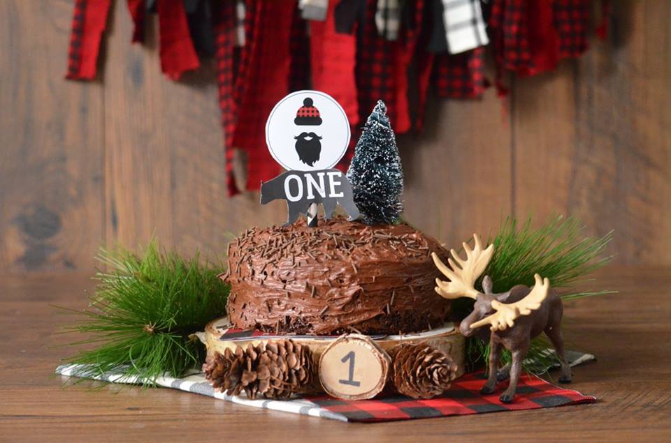 Lumberjack Themed First Birthday Party, Boy Birthday Party, Outdoor Woodland Party