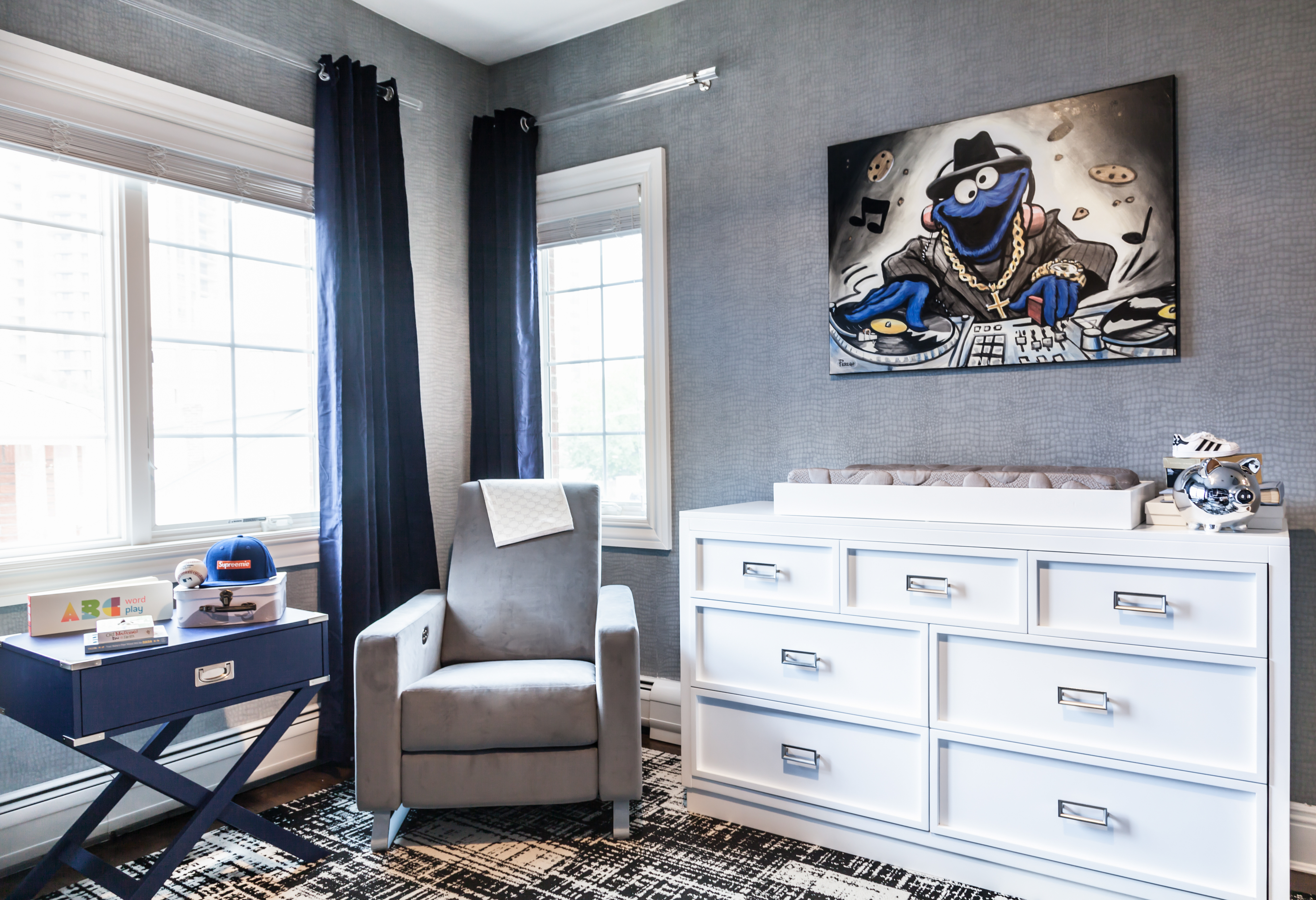 Modern Navy and Gray Nursery