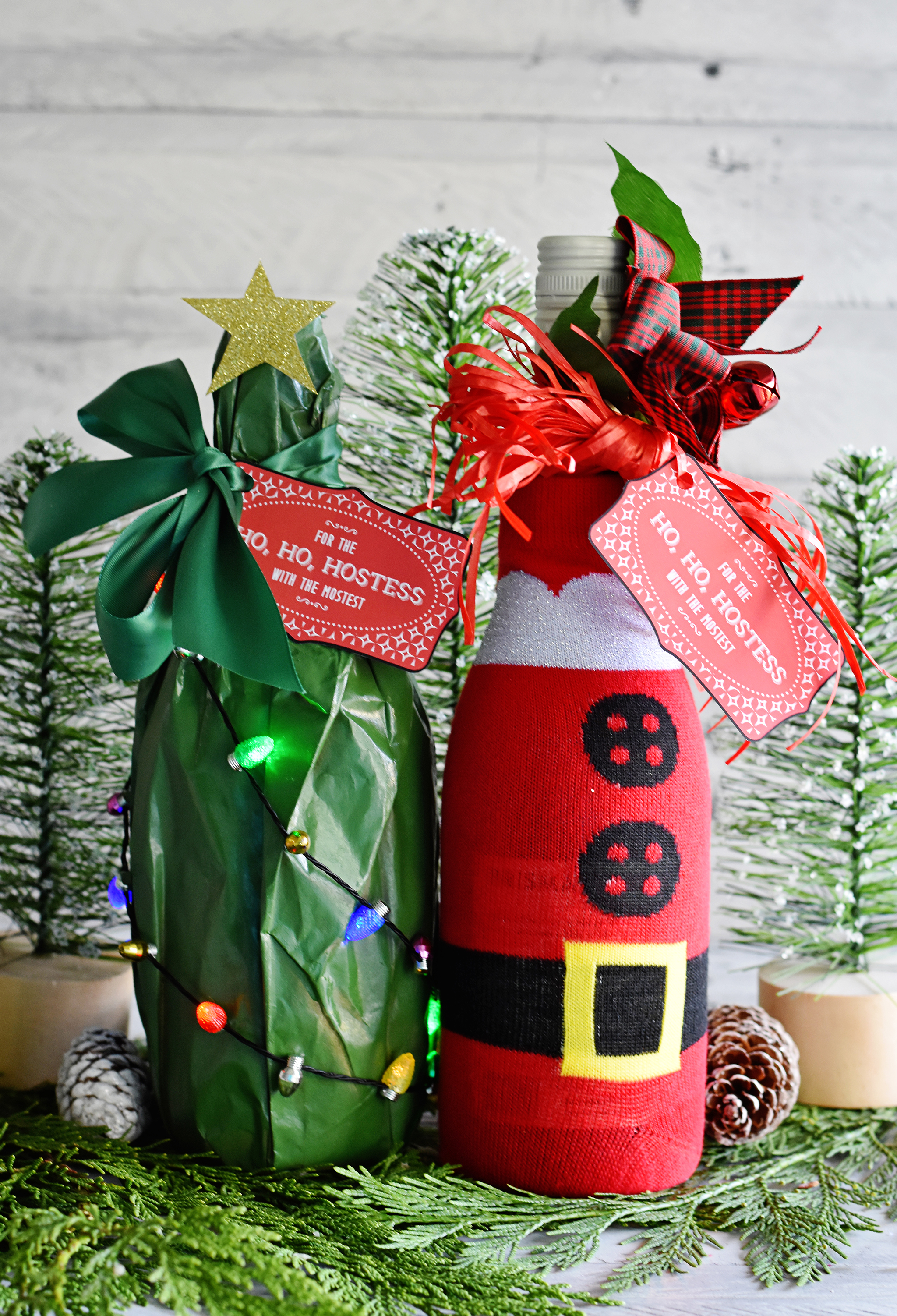 DIY Wine Bottle Holiday Gift