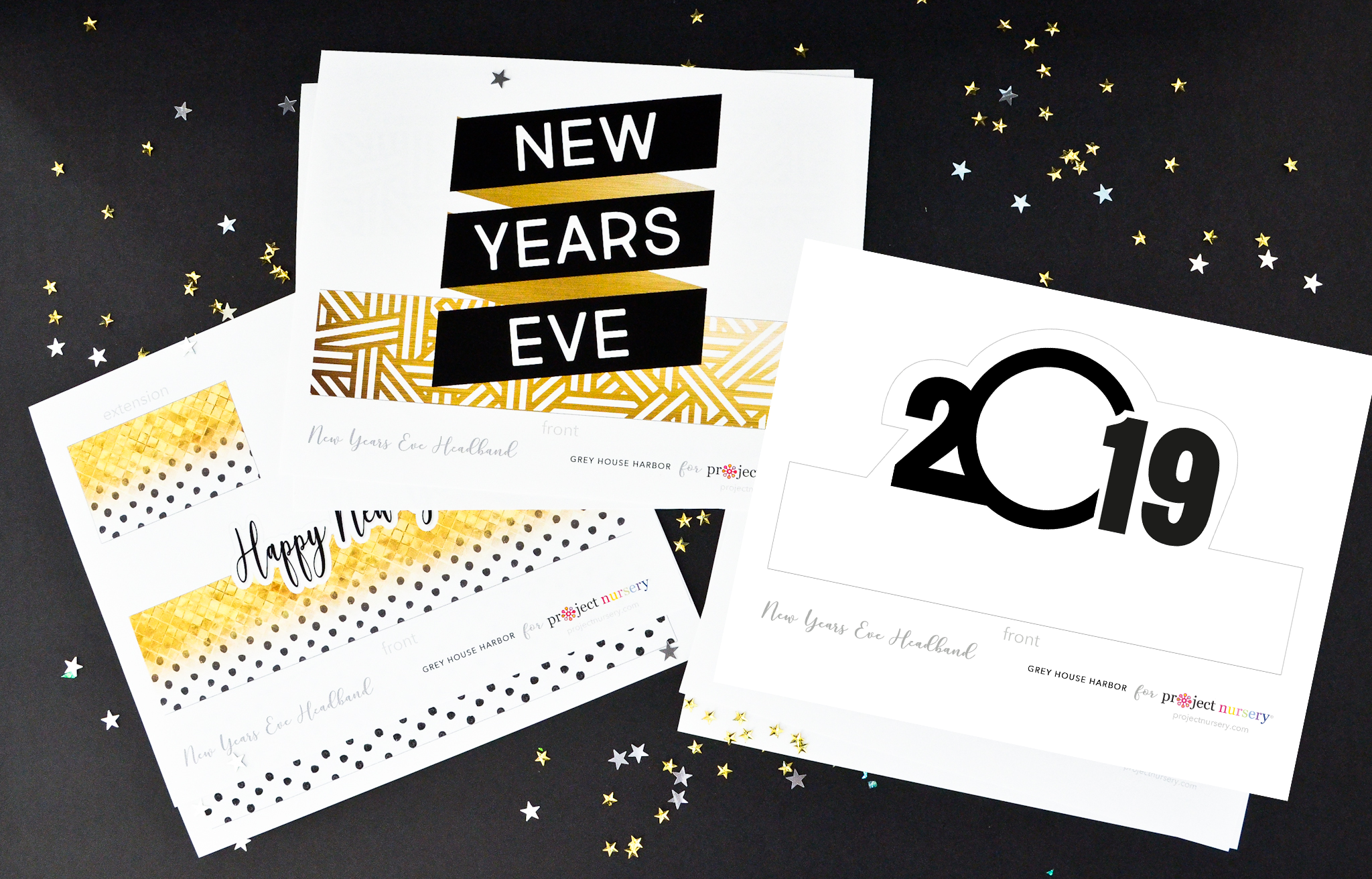 DIY New Year's Eve Hats + Free Printables - Project Nursery