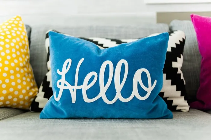 Hello Throw Pillow from The Land of Nod