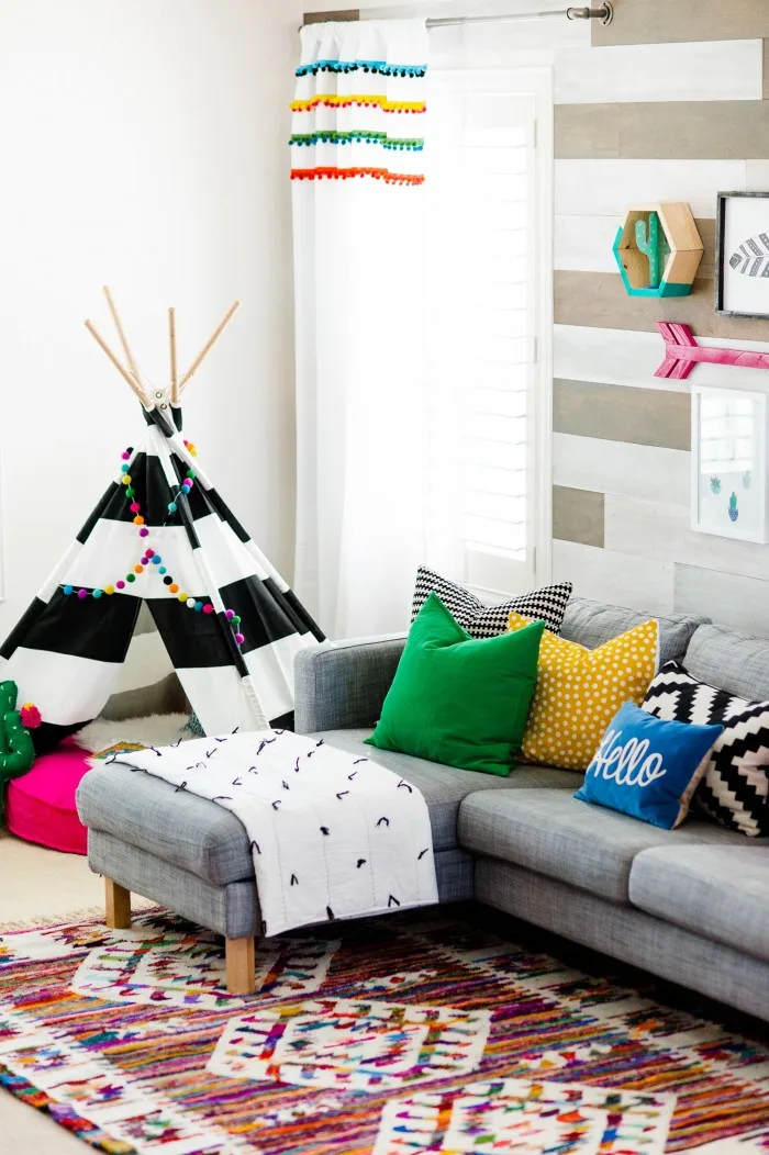 Colorful Boho Playroom