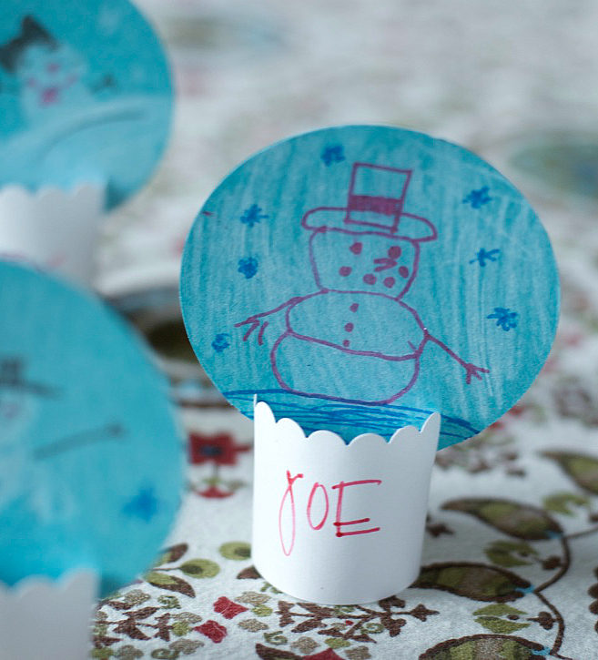 DIY Paper Snow Globe Place Cards - Project Nursery