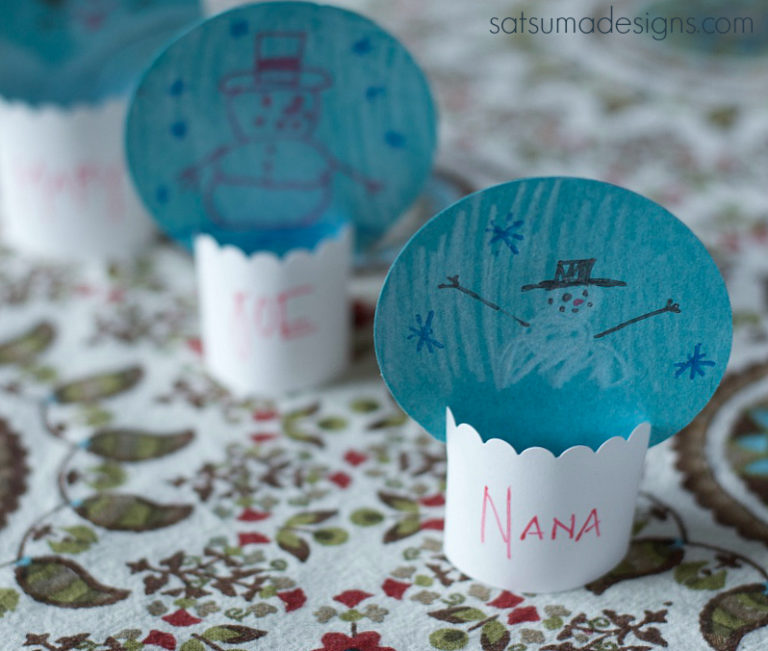 DIY Paper Snow Globe Place Cards - Project Nursery