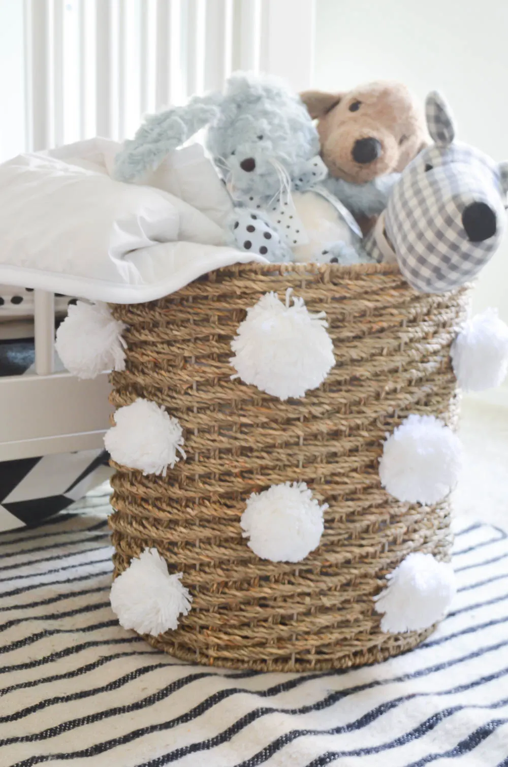 DIY Pom Pom Storage Basket