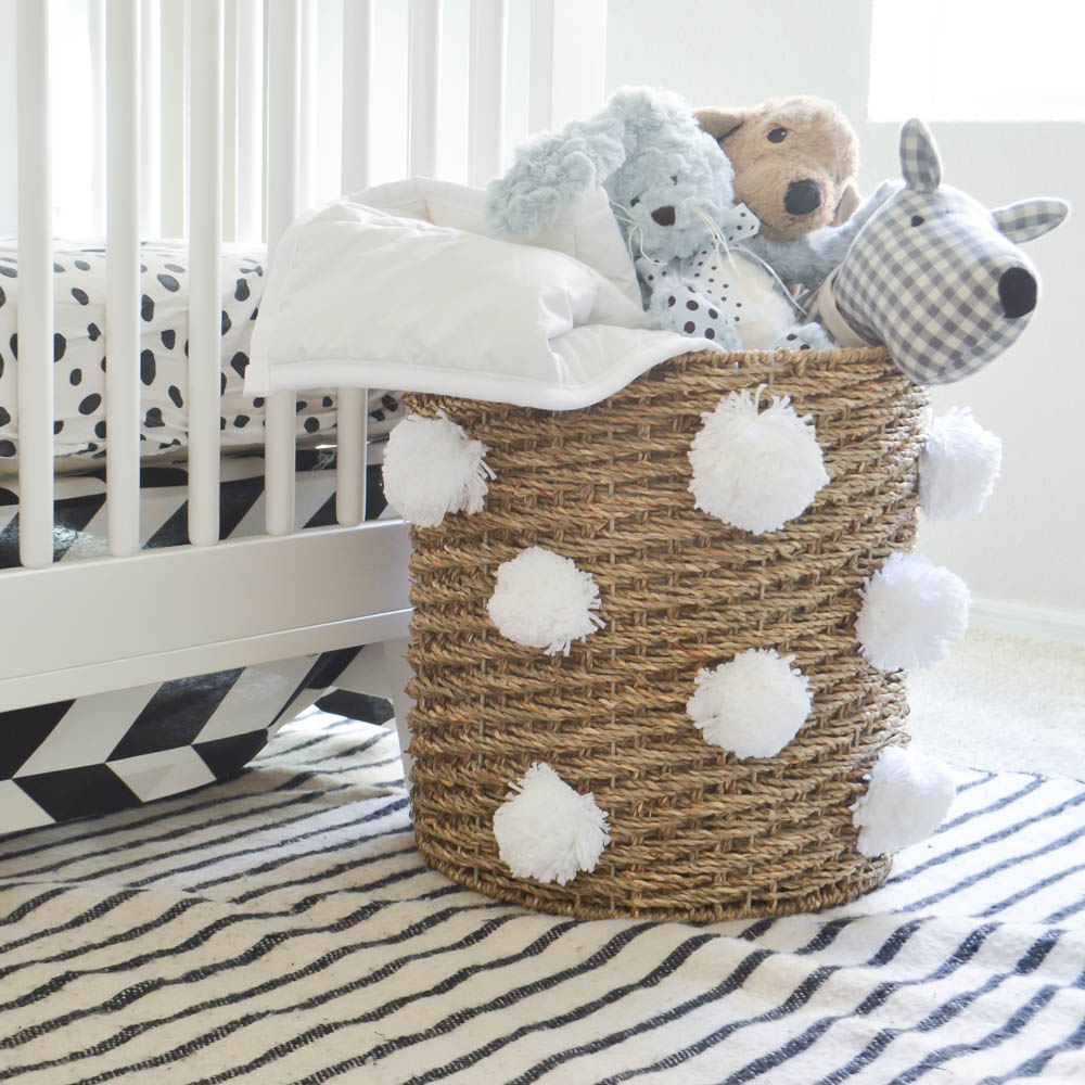 DIY Pom Pom Storage Basket