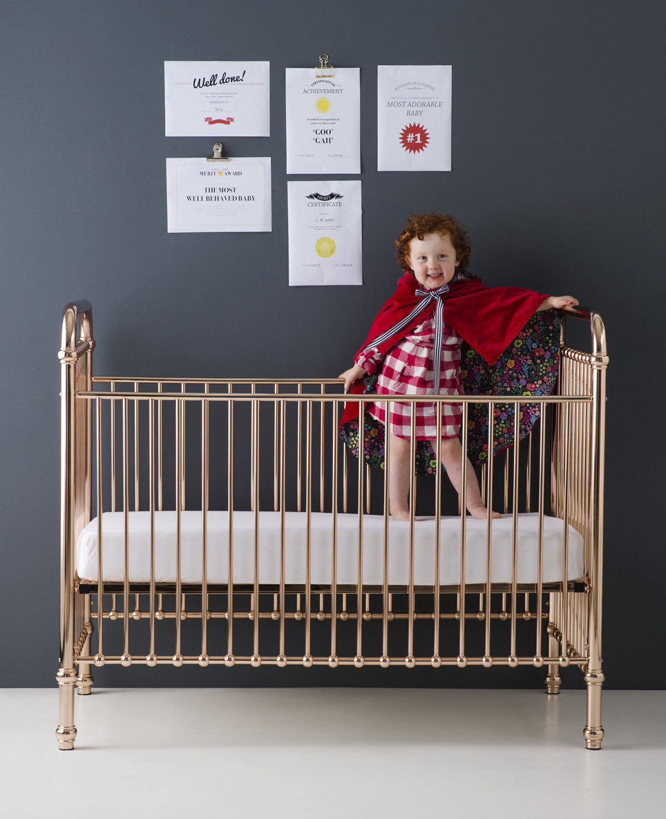 Metallic Rose Gold Ellie Crib by Incy Interiors