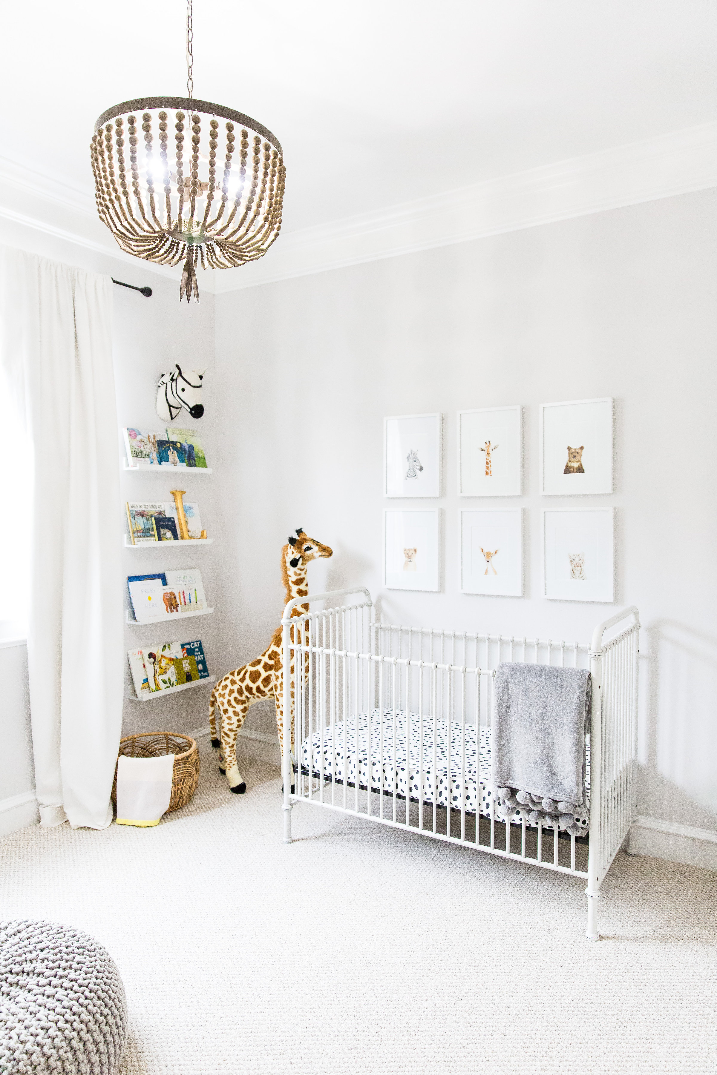 Safari-Inspired Nursery with Gender-Neutral Decor and Animal Accents