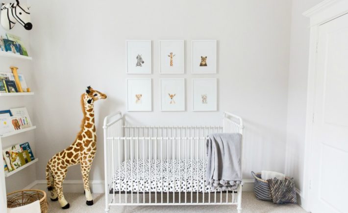 Safari-Inspired Nursery with Gender-Neutral Decor and Animal Accents