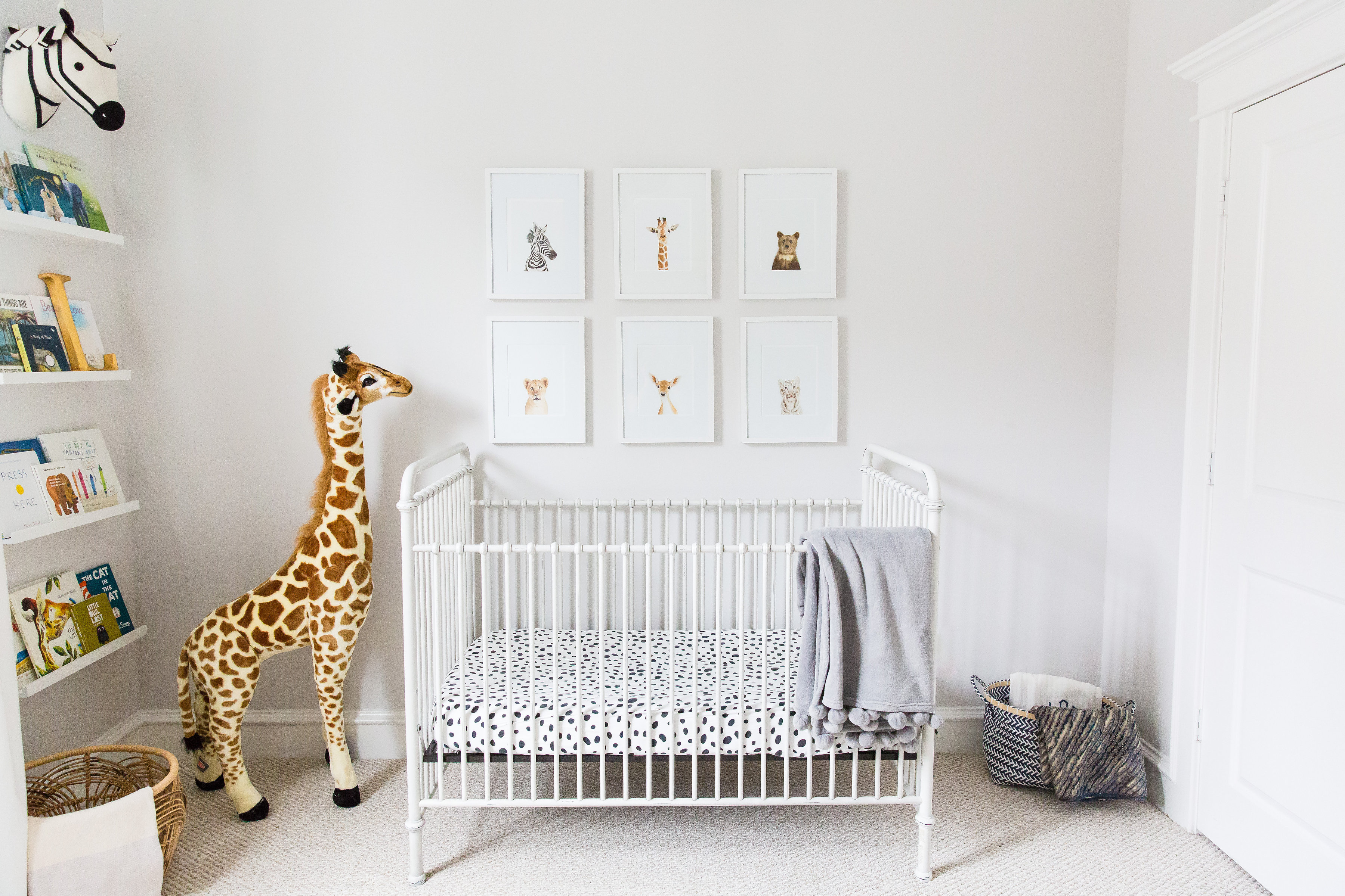 Safari-Inspired Nursery with Gender-Neutral Decor and Animal Accents