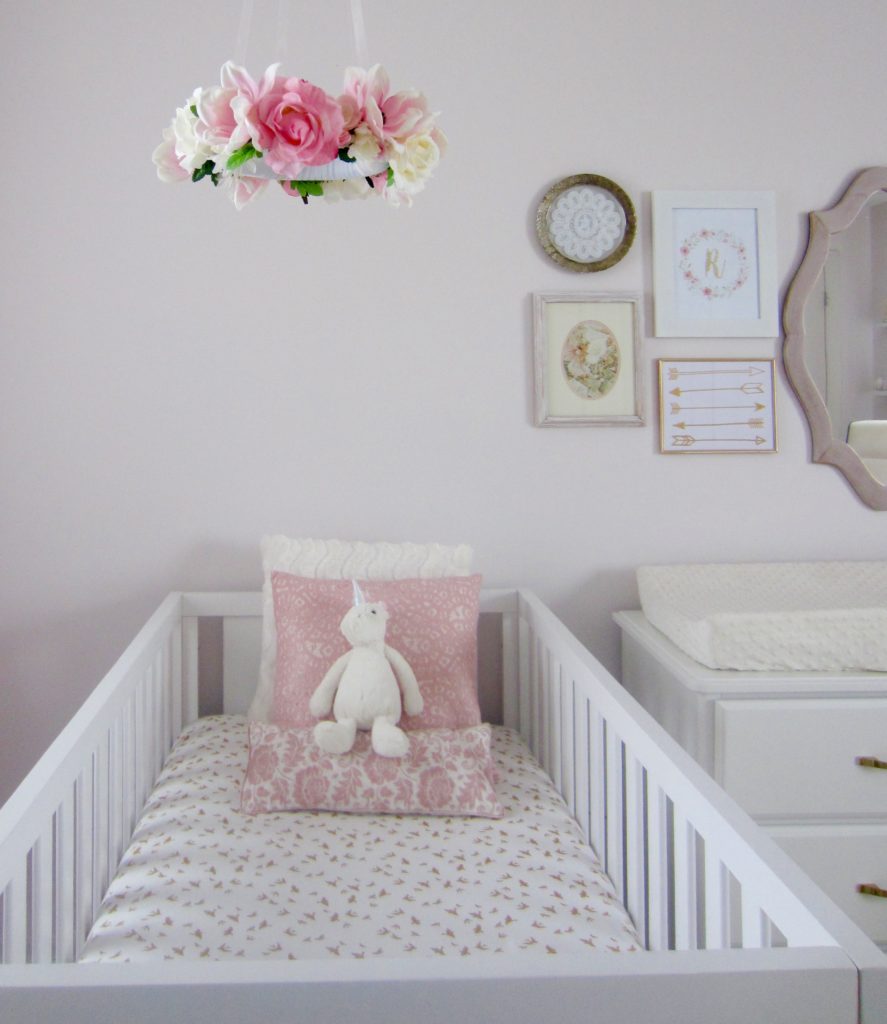 Pink White and Gold Twin  Nursery  Project Nursery 