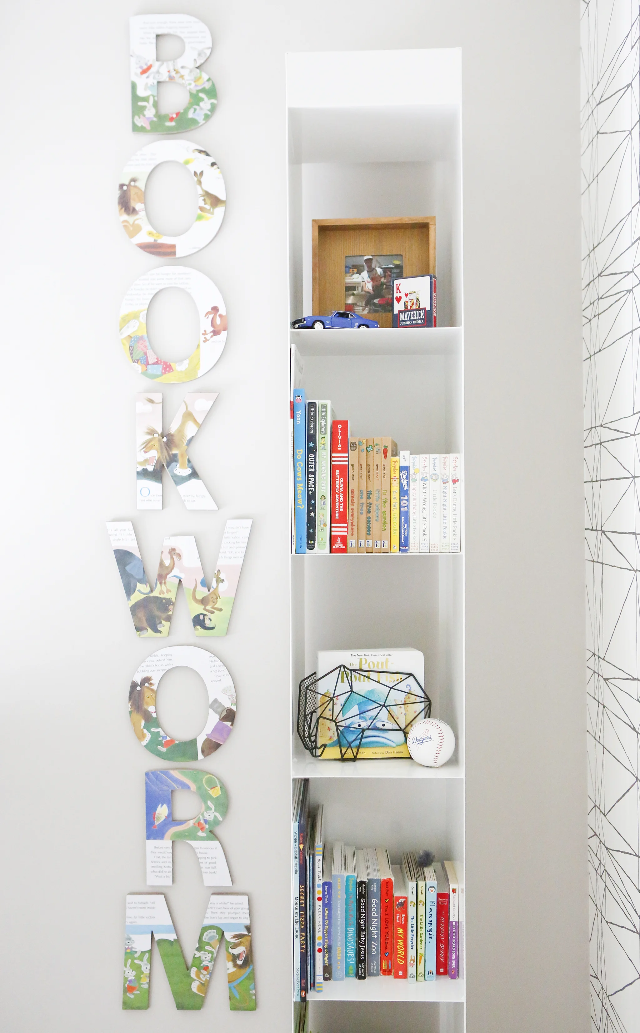 Kids Room Reading Nook and Bookworm Wall Letters