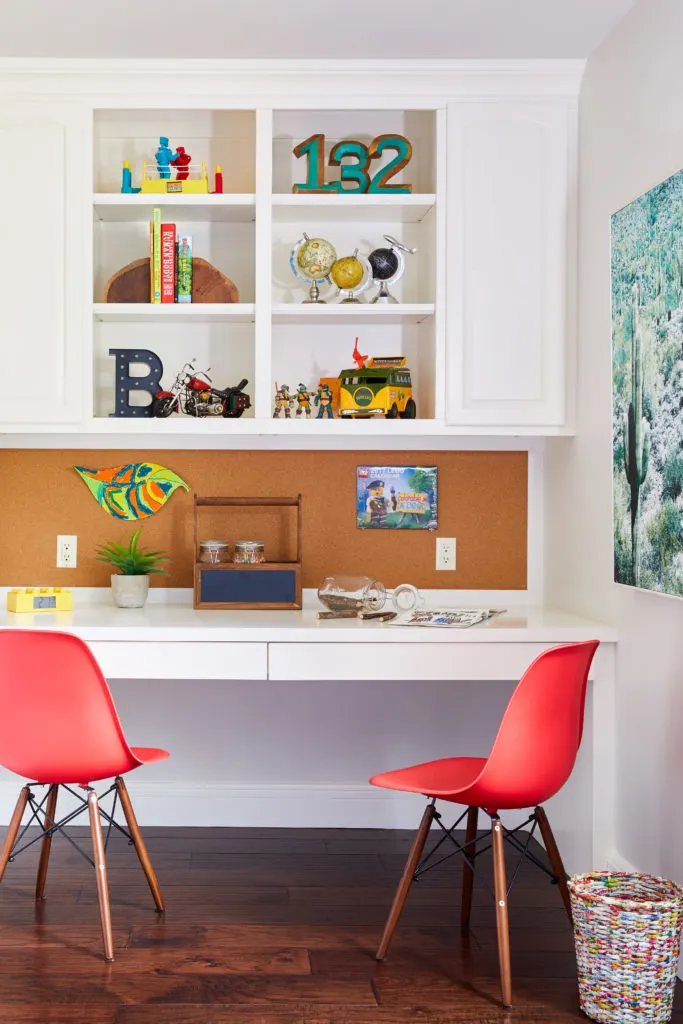 Colorful Big Kid Room Desk and Art Table