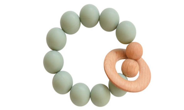 Silicone and Wood Teether from The Project Nursery Shop