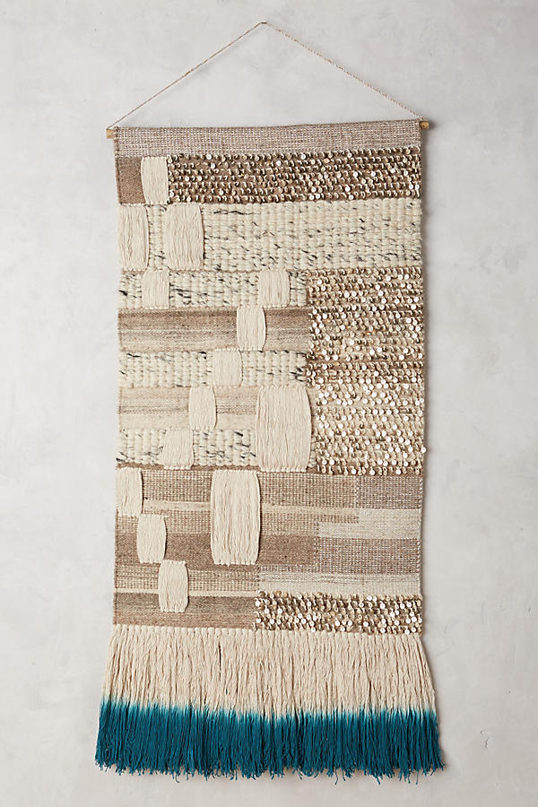 neutral tapestry wall hanging