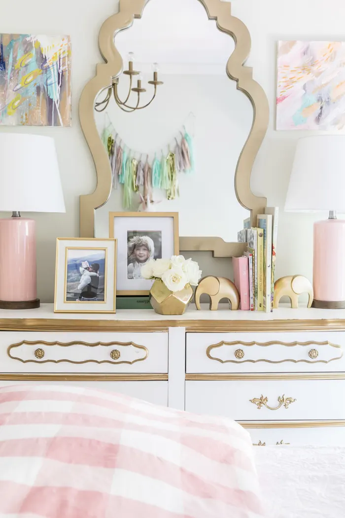 Vintage Dresser in Vintage Floral Big Girl's Room