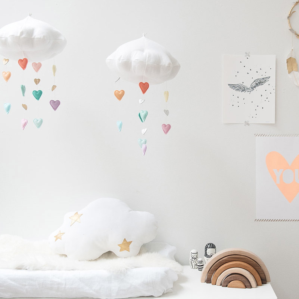 Rainbow Heart Cloud Mobile from The Project Nursery Shop