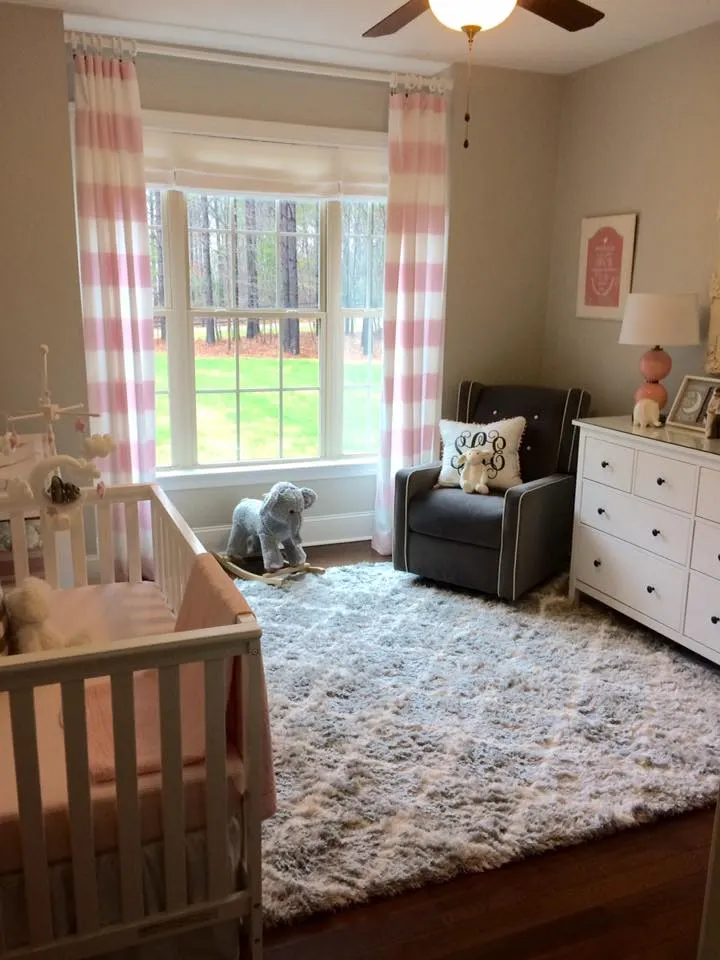 Pink, White, and Gray Classic Nursery