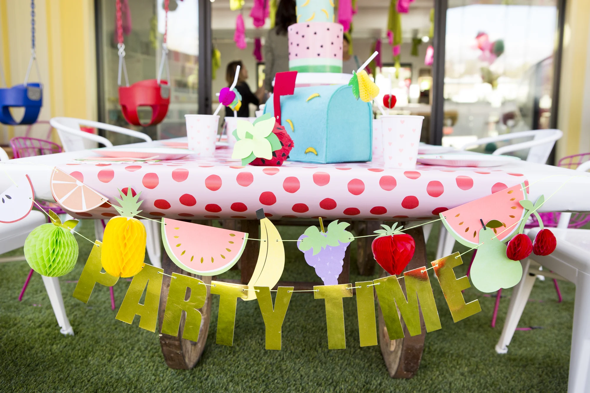 Tutti Frutti Valentine's Day Party for Kids Table Decor