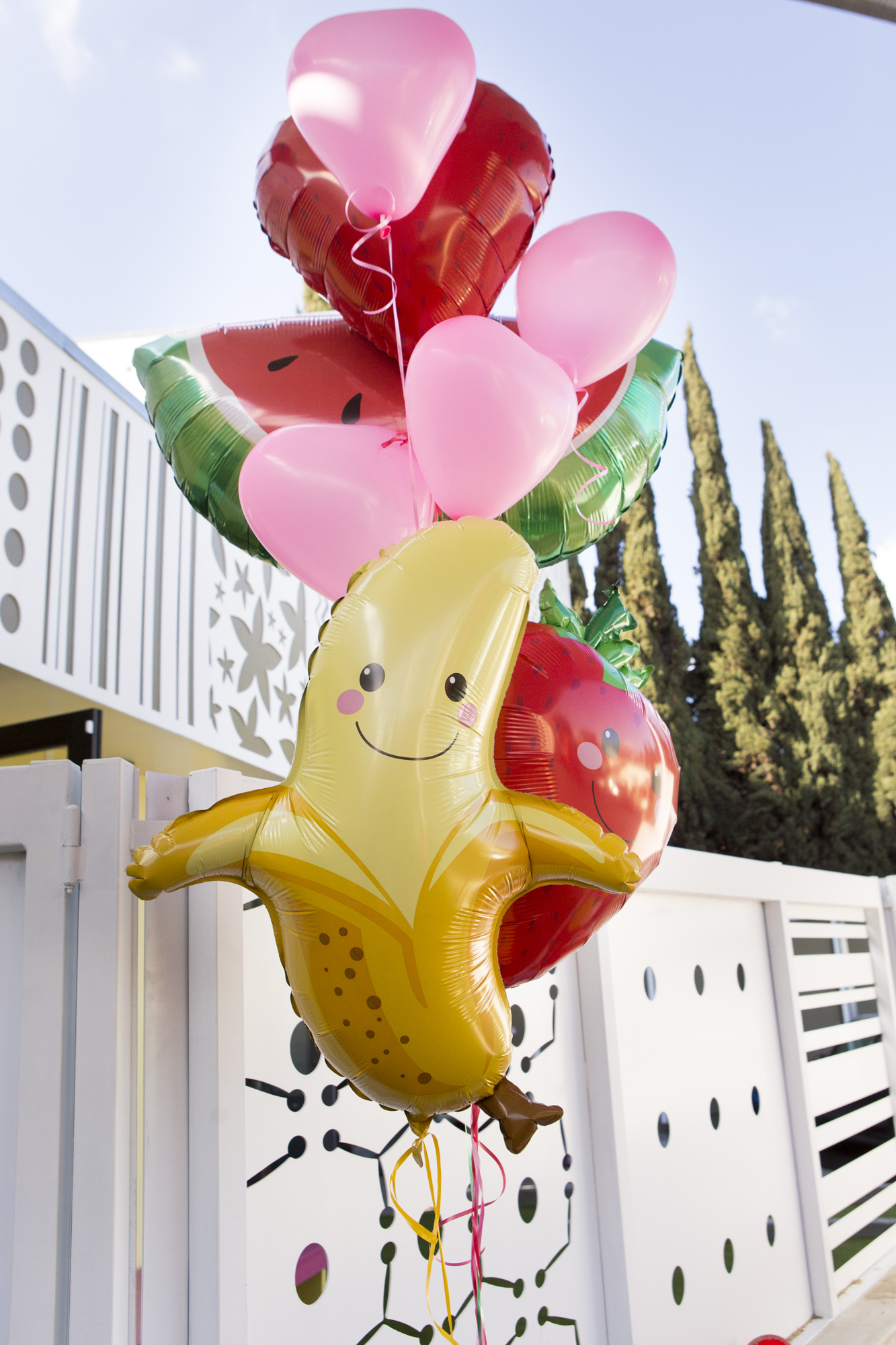 Heart and Fruit-Shaped Balloons Valentine's Day Decor for Kids