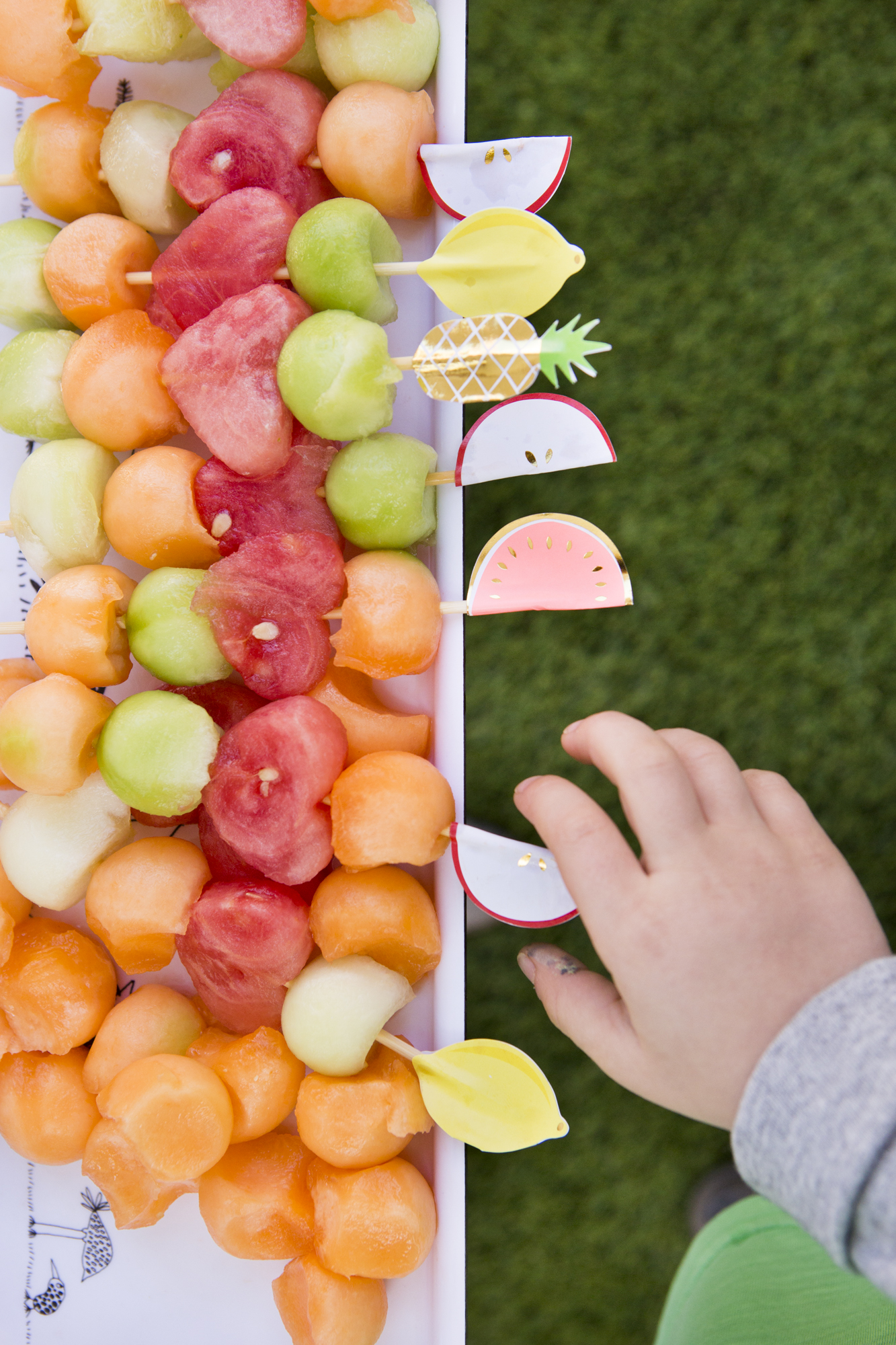 DIY Fruit Skewers for Kids Tutti Frutti Valentine's Day Party for Kids
