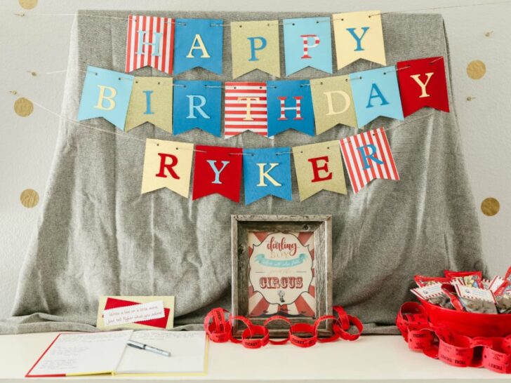 Red, Blue and Gold Circus-Themed First Birthday Party - Project Nursery