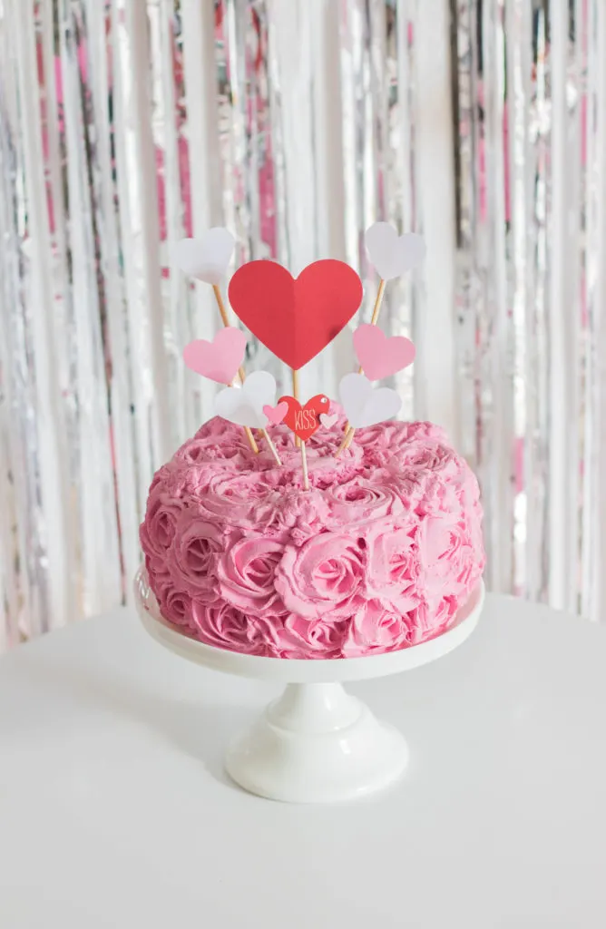 Valentine's Day Party for Kids Pink Valentine's Day Cake - Project Nursery
