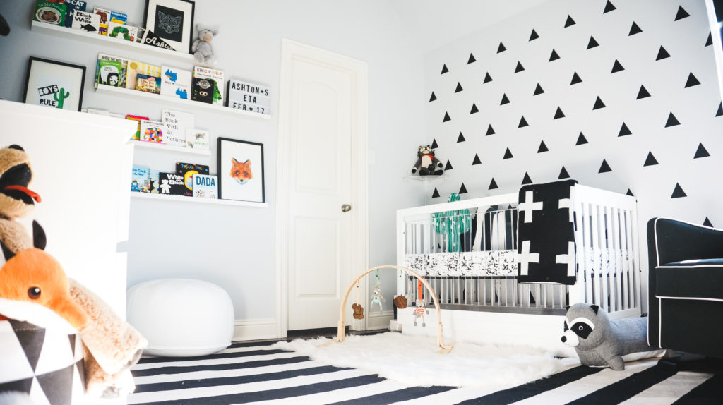 Modern Black and White Nursery Triangle Wall Decals - Project Nursery