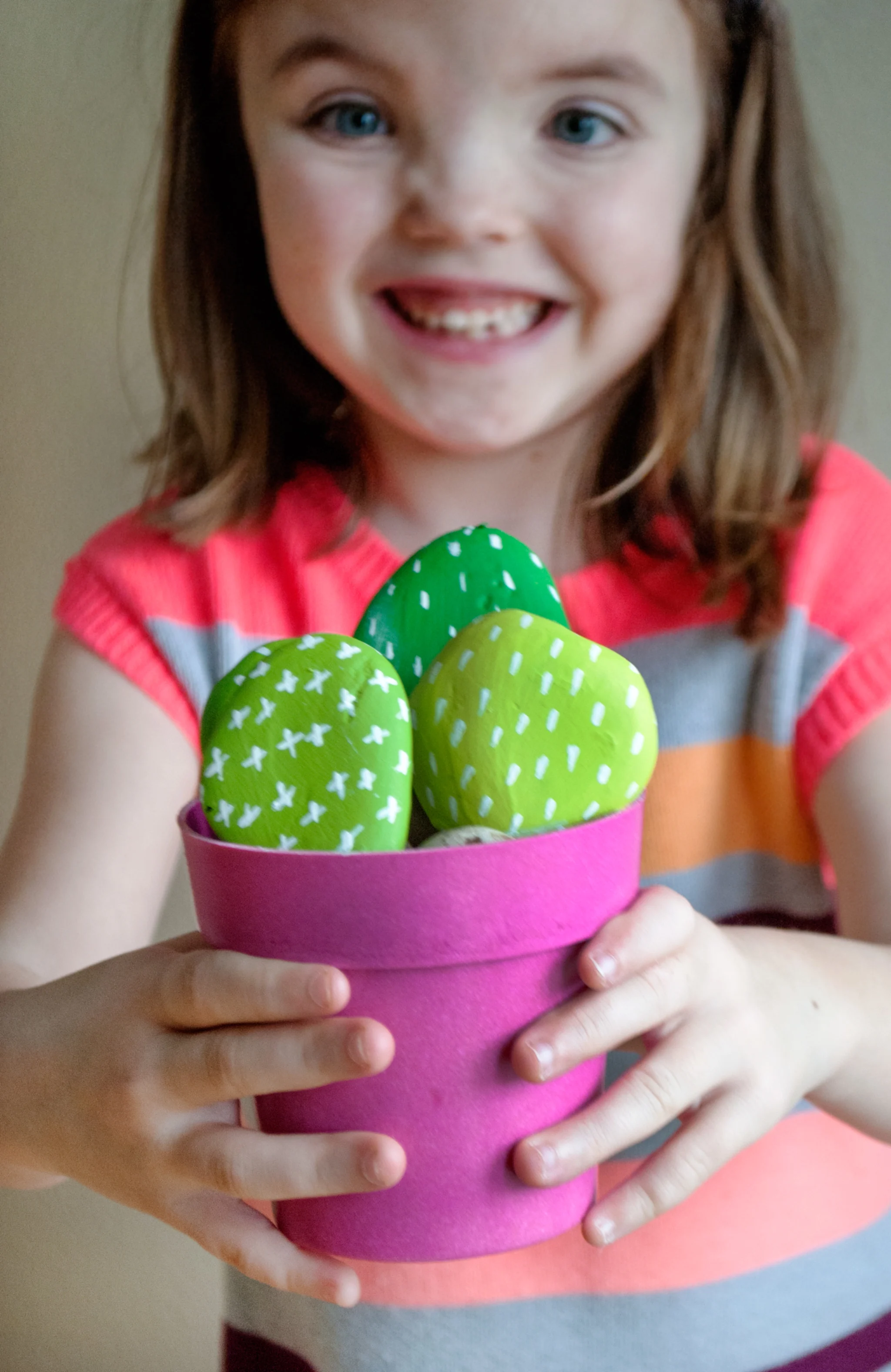 DIY Cactus Rocks Make Your Own Cactus Rock Garden Craft for Kids