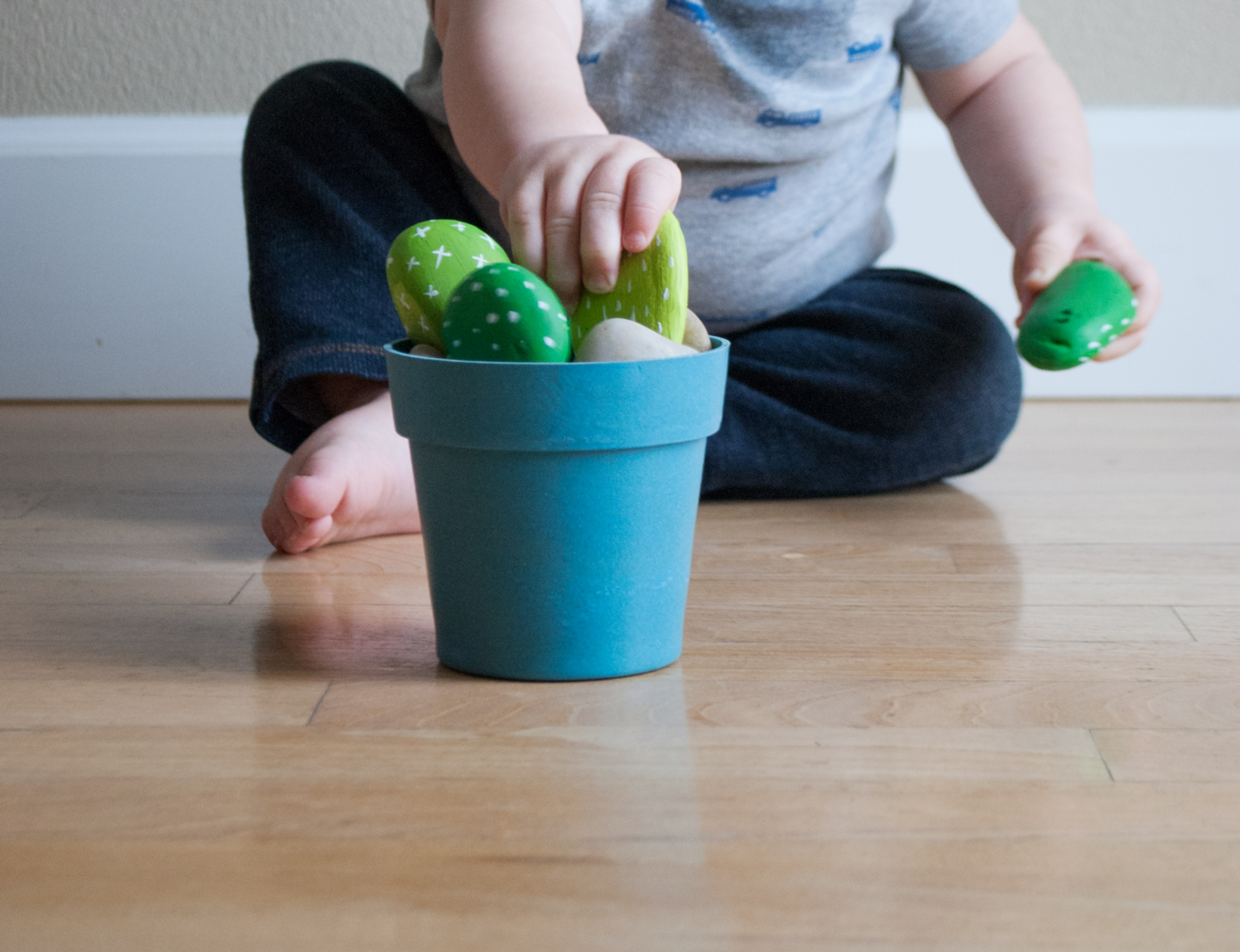 Toddler-Friendly Cactus Rock Garden DIY Cactus Rocks