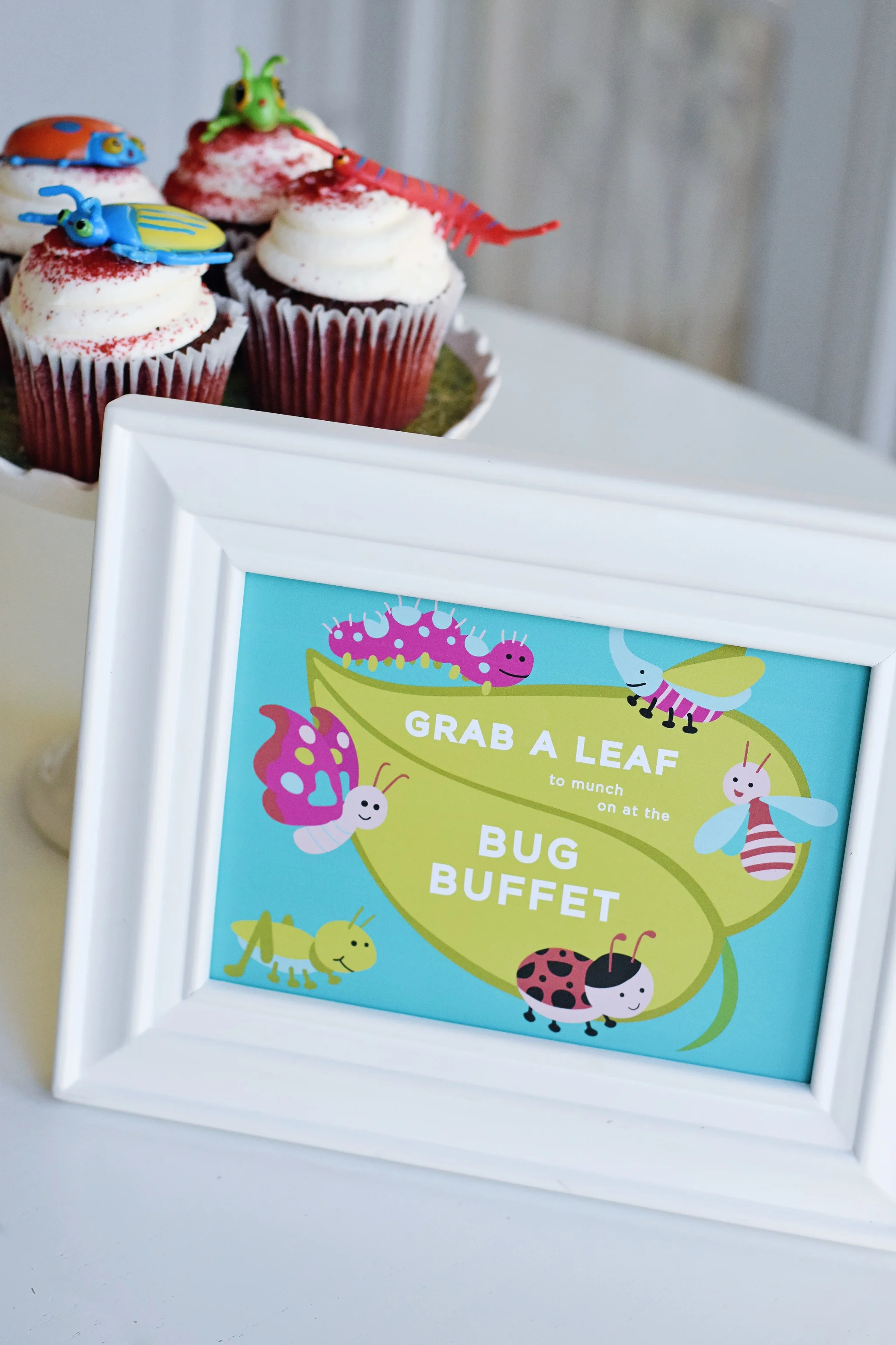 Love Bug Valentine's Day Party for Kids Bug-Themed Cupcakes