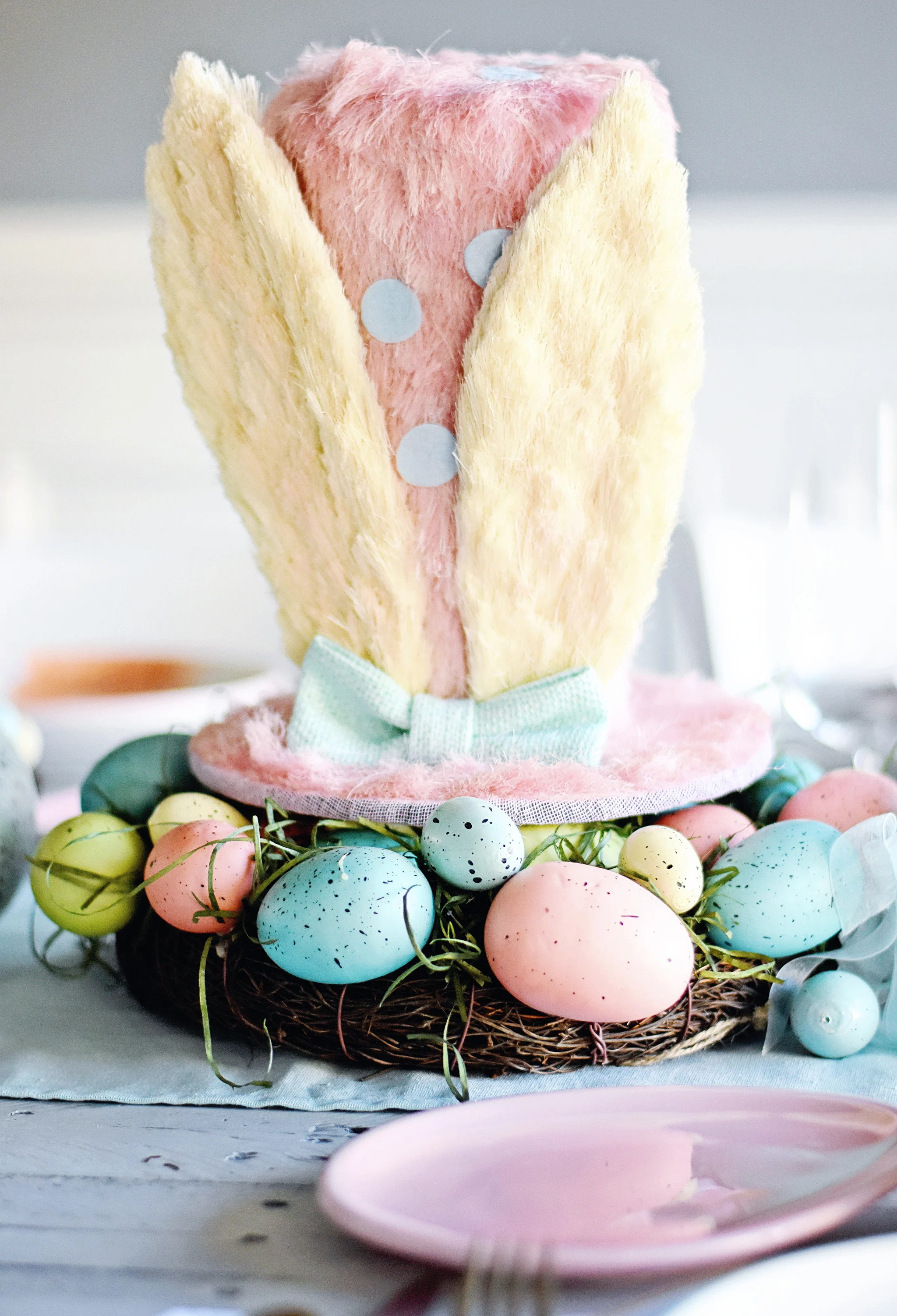 Bunny Ears Top Hat Easter Brunch Centerpiece Easter Decor Ideas