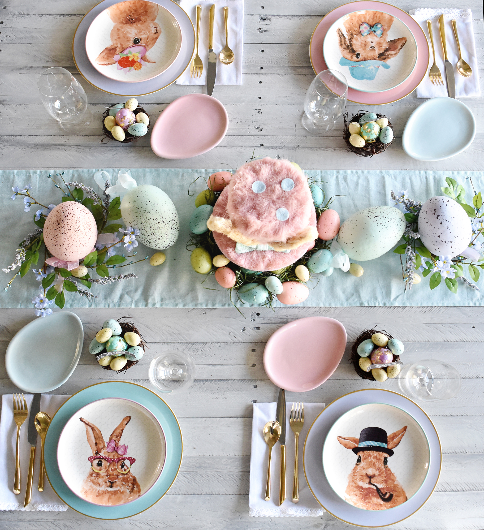 Pastel Easter Brunch Tablescape Modern Easter Place Settings