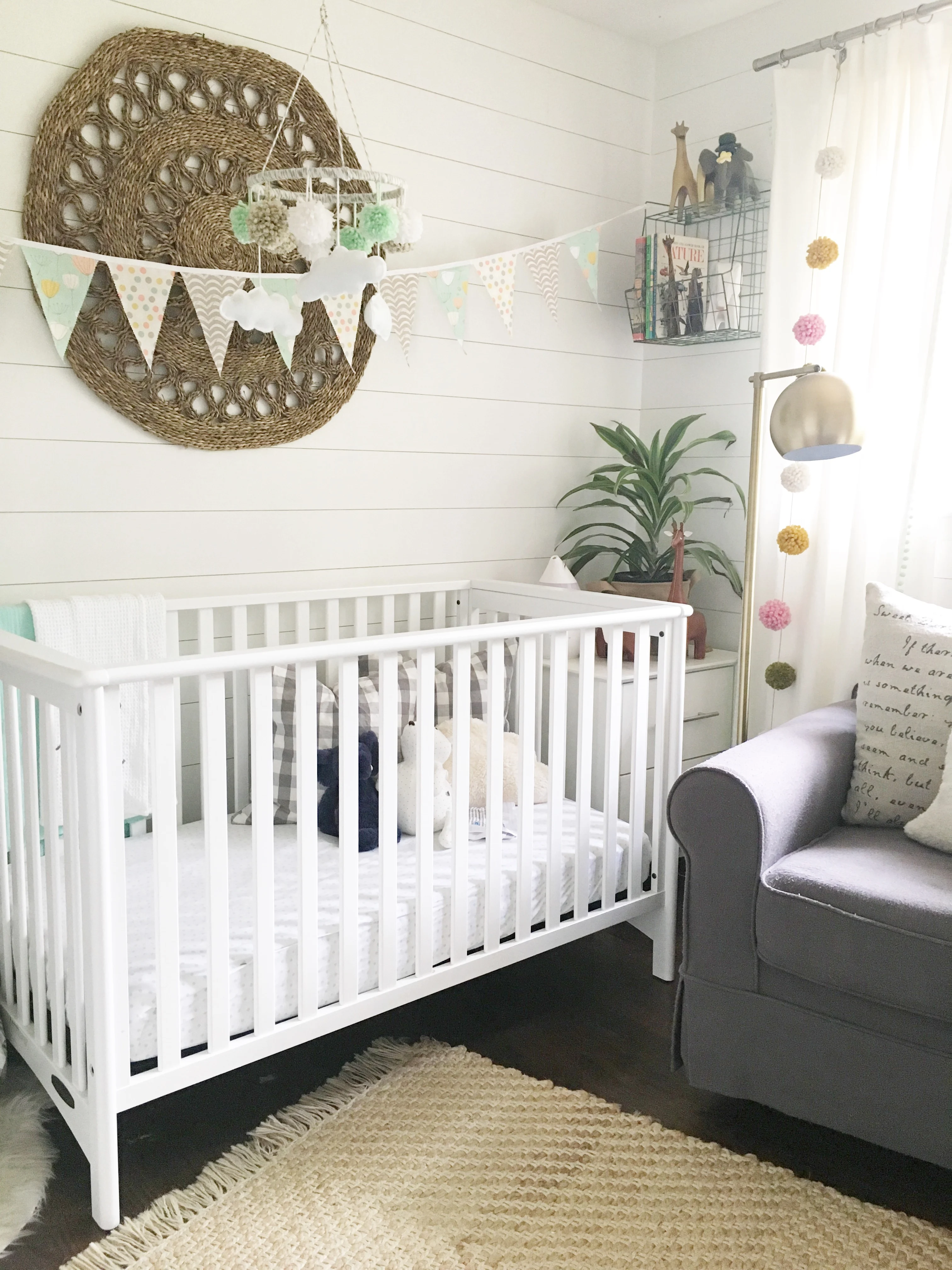 Whimsical Mint and Gray Nursery Gender Neutral Nursery with Mint Accents - Project Nursery