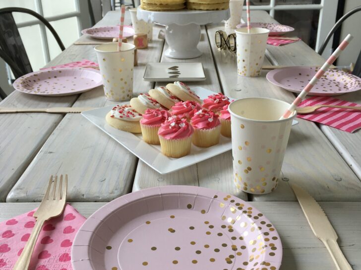 Pink & Gold Confetti Baby Shower Brunch