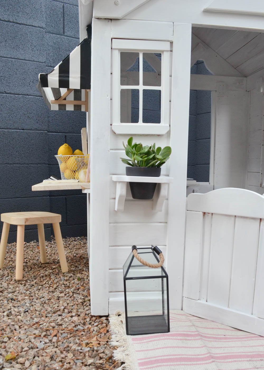 Palm Springs-Inspired Playhouse with Planters and Juice Bar