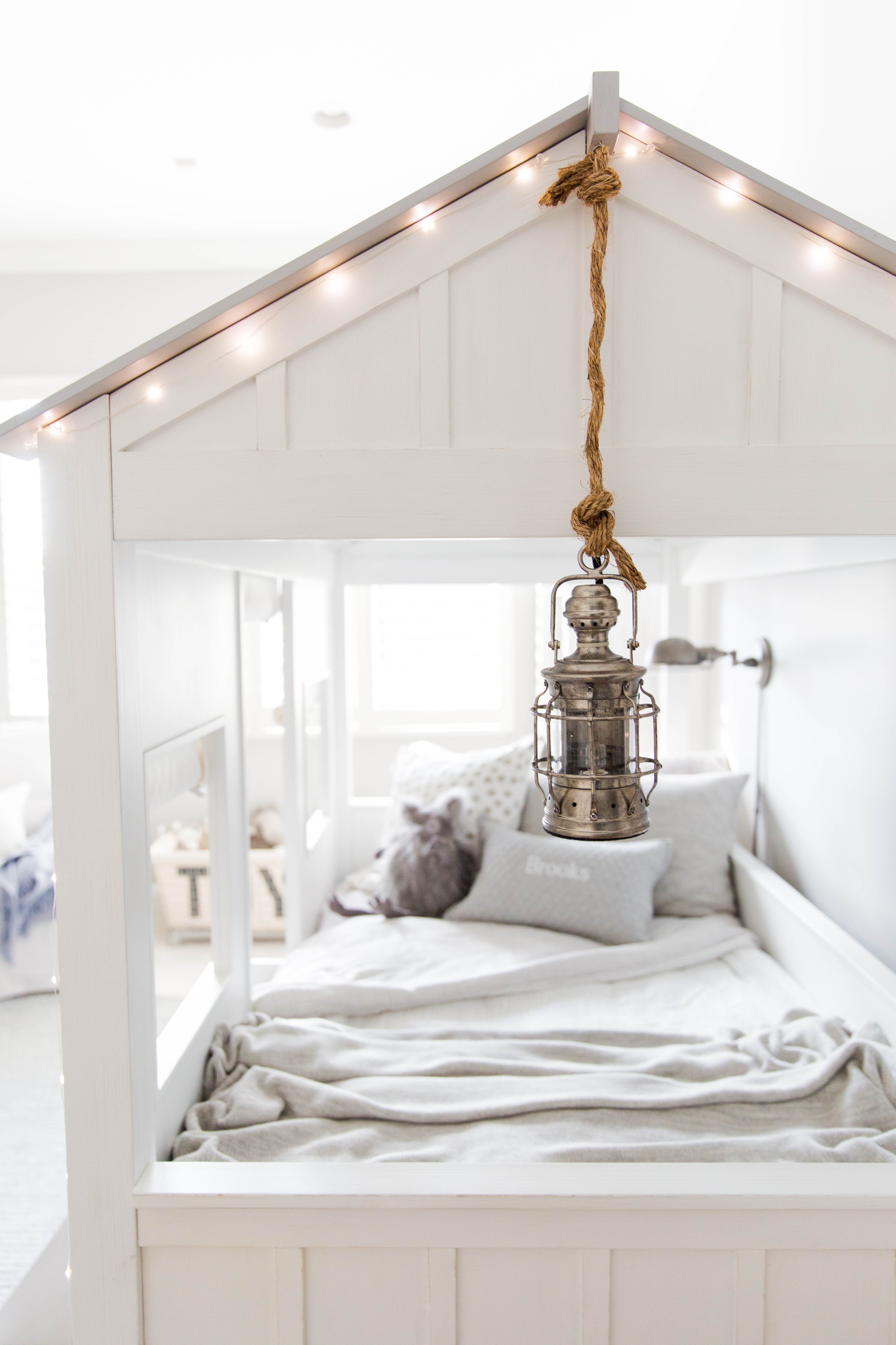 Gray and White Big Boy Room with Nautical Accents