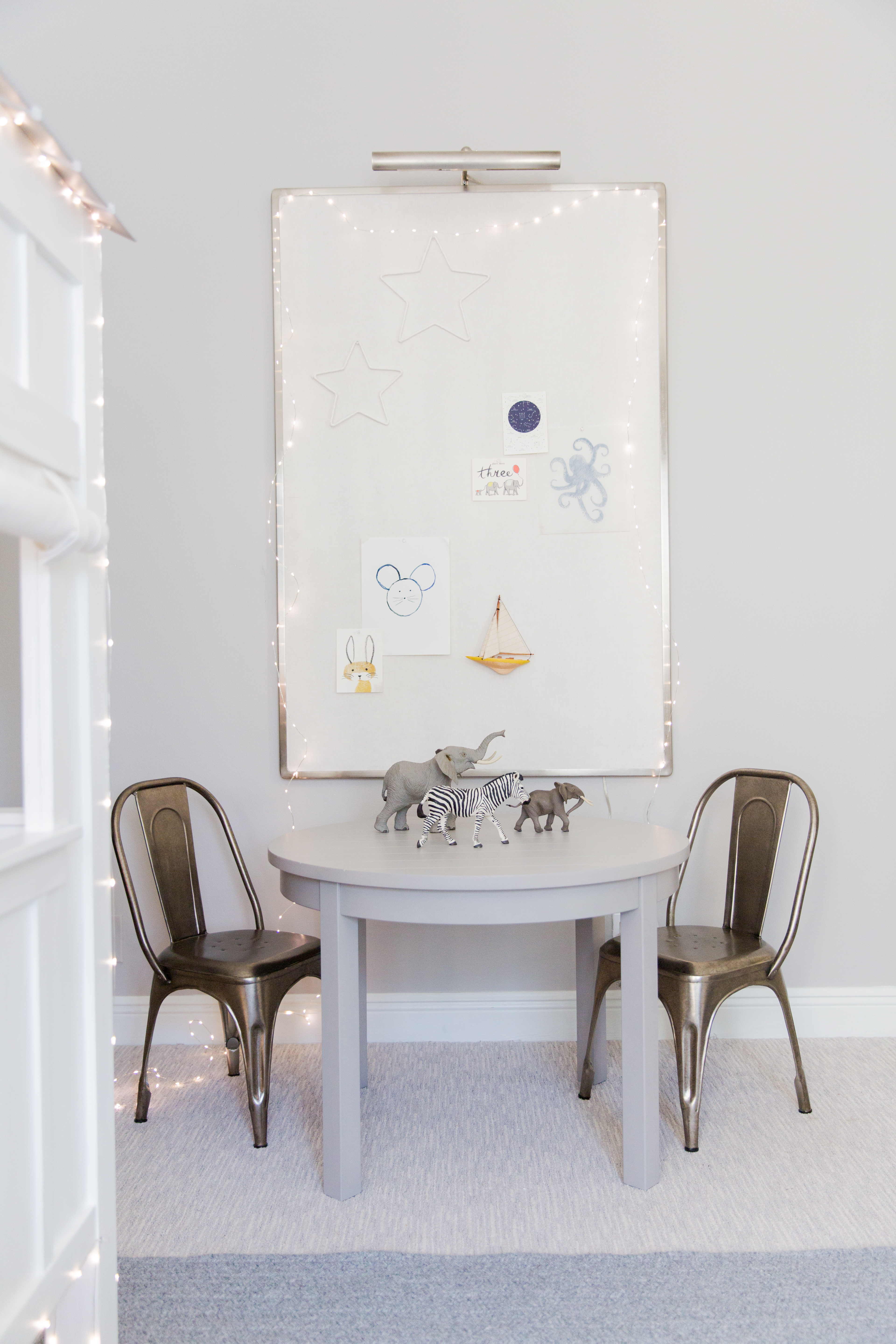 Toddler Room Industrial Play Table and Chairs