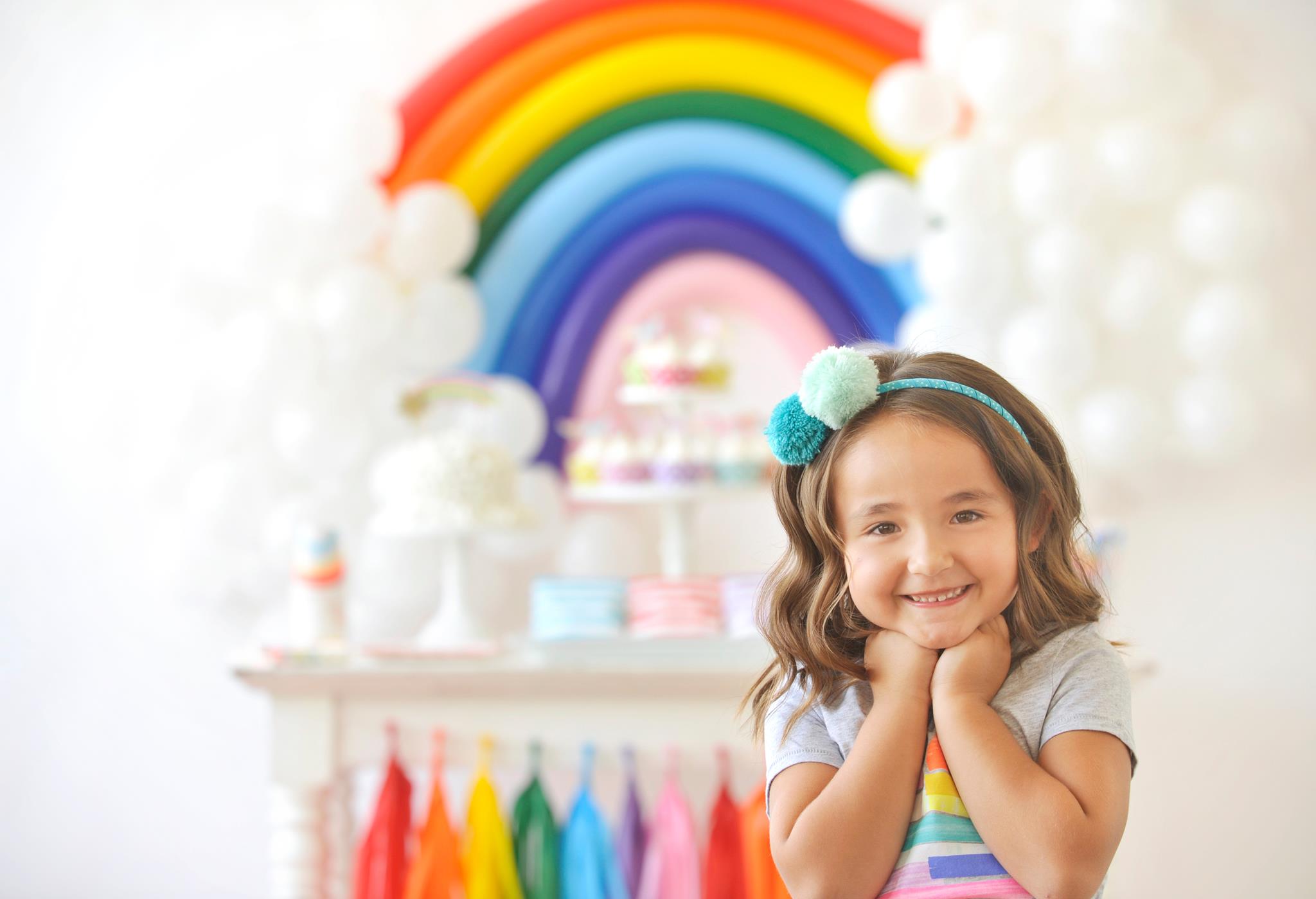 Rainbow Theme Birthday Decoration Ideas at Home