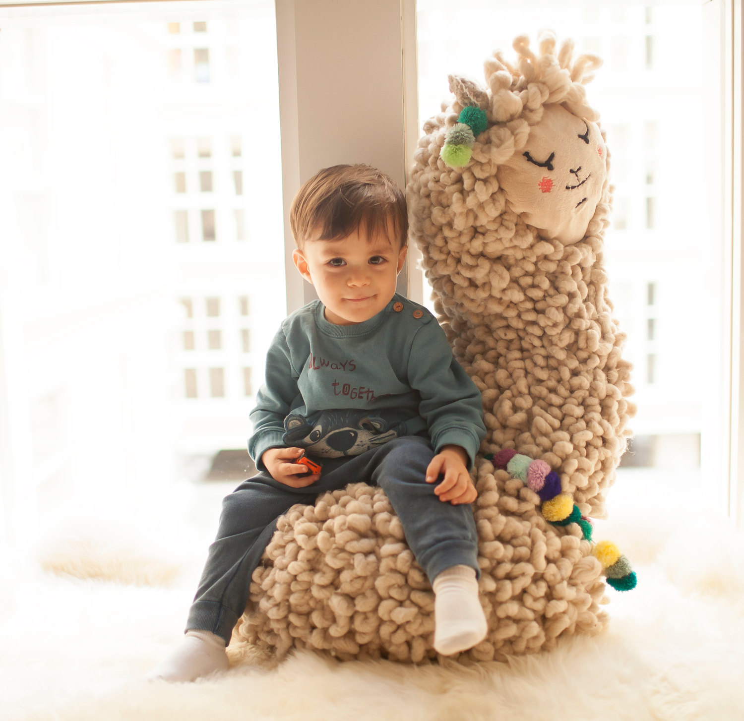 llama plush chair