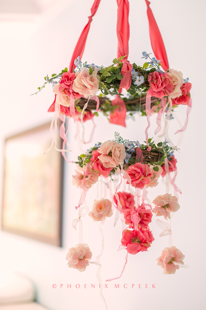 Floral Wreath Mobile Feminine Nursery with Handmade Flower Mobile - Project Nursery