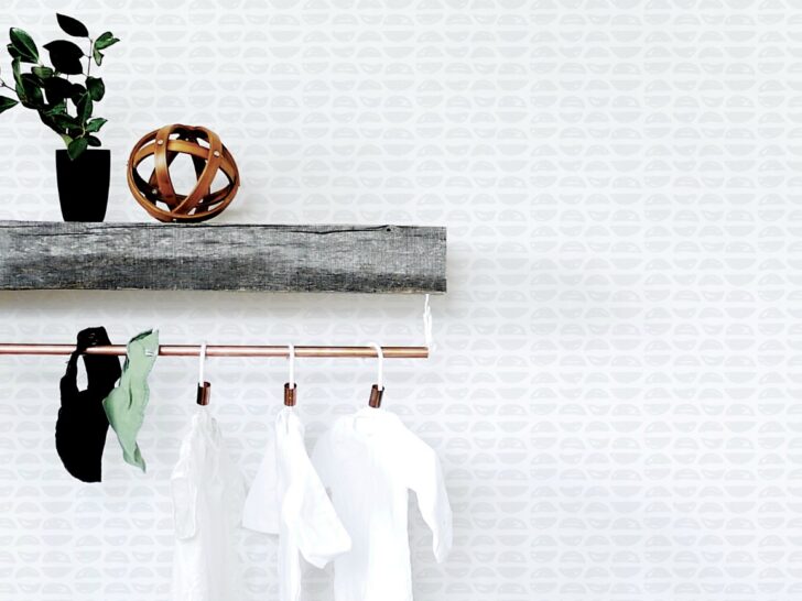 DIY Hanging Rack for the Nursery Copper Pipe DIY Hanging Organizer