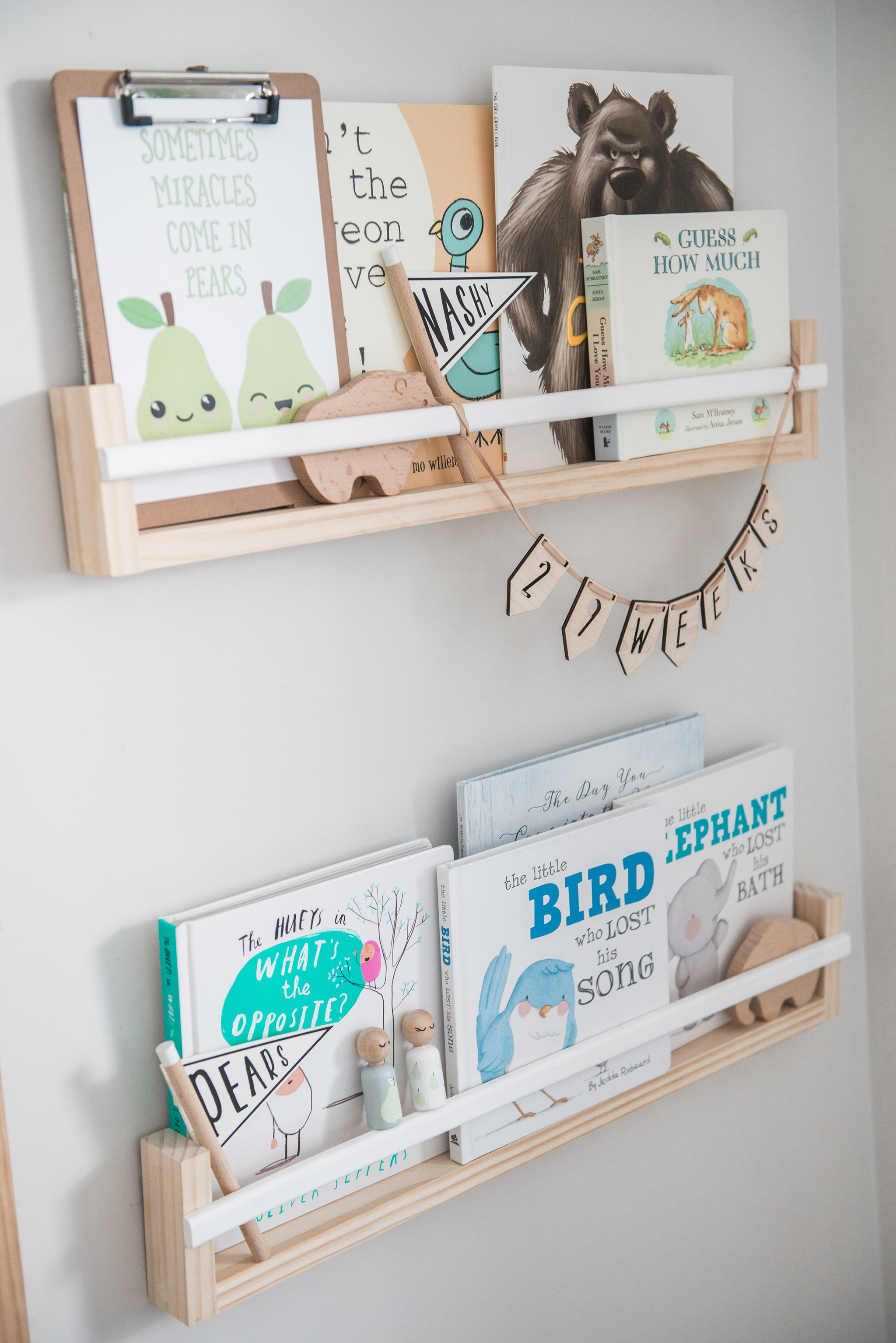 Nursery Book Wall Shelves - Project Nursery