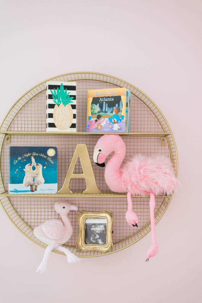 flamingo themed baby nursery