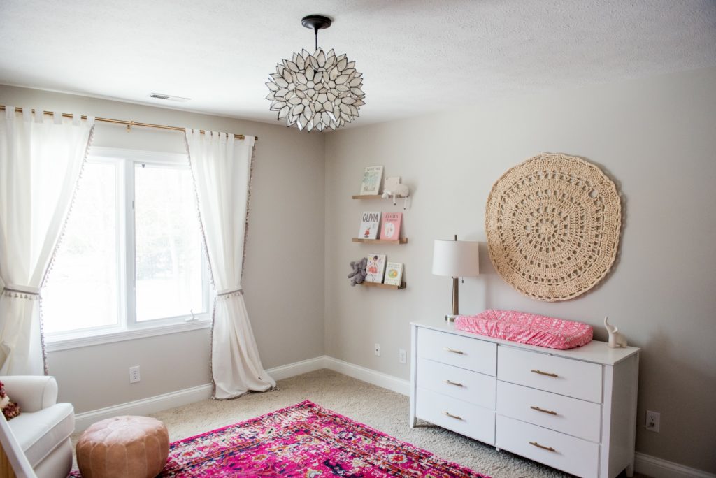 Sophisticated Girls Nursery with Pops of Bright Pink - Project Nursery